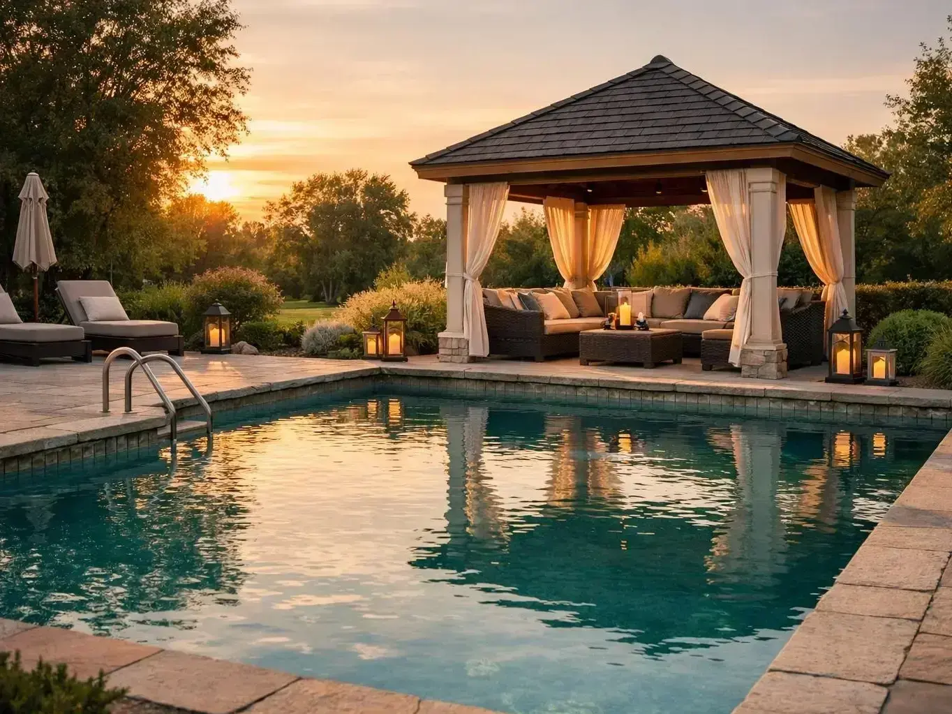 Semi In-Ground Pools in Glenrosa, British Columbia - Trevi Pools and Spas